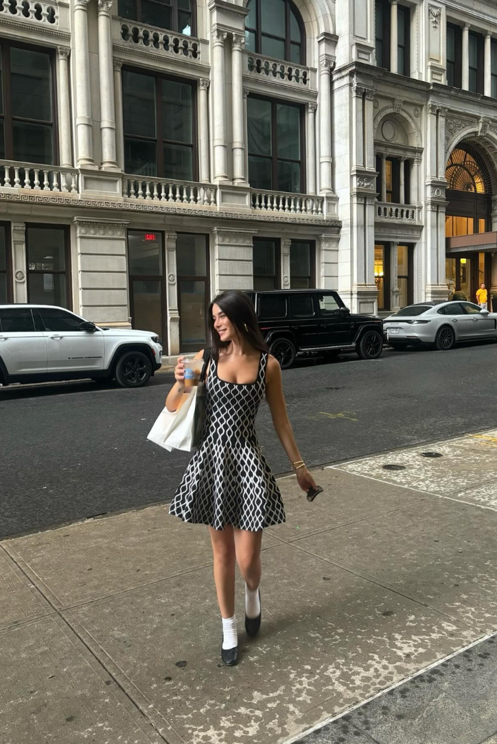 Natalia - Bold Contrast Knit Mini Dress