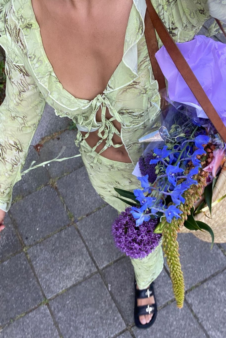 Violette - Graceful Sheer Maxi Skirt Set