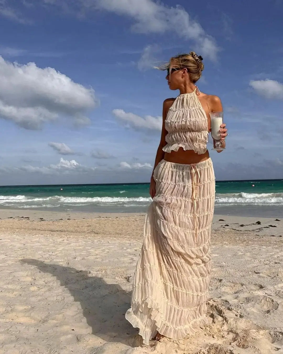 Sofia - Flowy Ruffled Boho Set