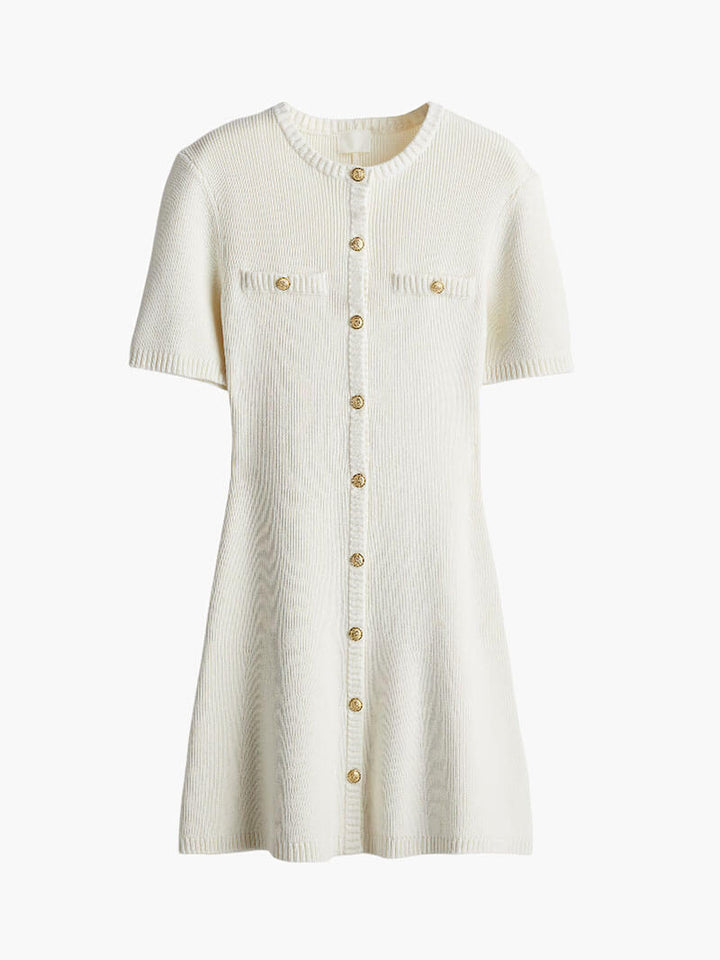 Camille - Sculpted Ribbed Knit Mini Dress