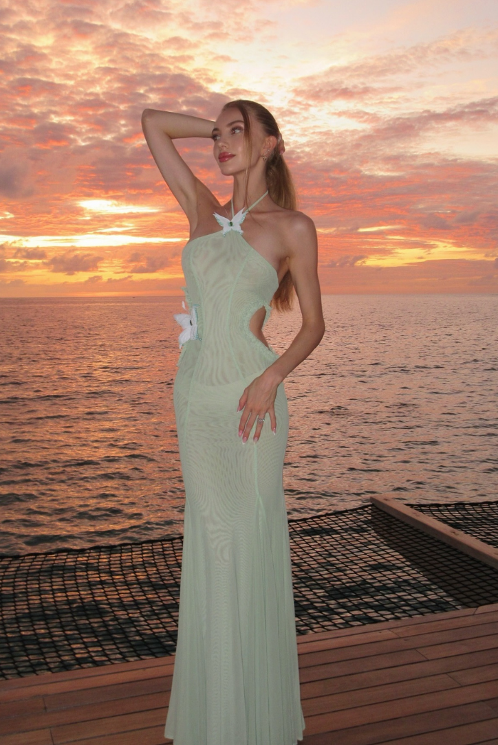 Fatima - Alluring Ruffled Mermaid Maxi Dress