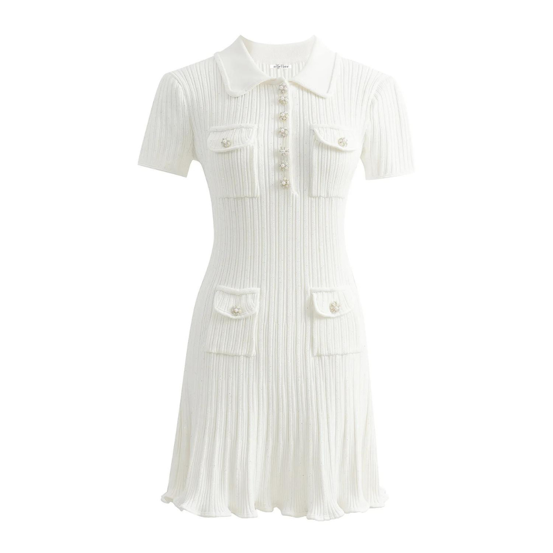 Aera - Textured Crystal Mini Dress
