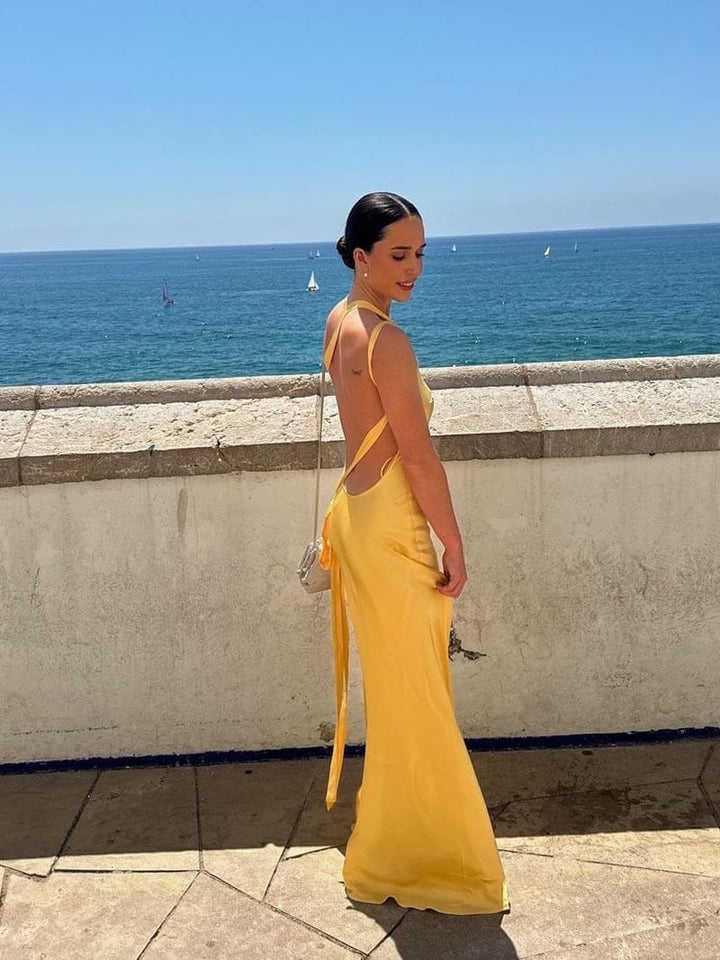 Avery | Sleek Backless Maxi Dress