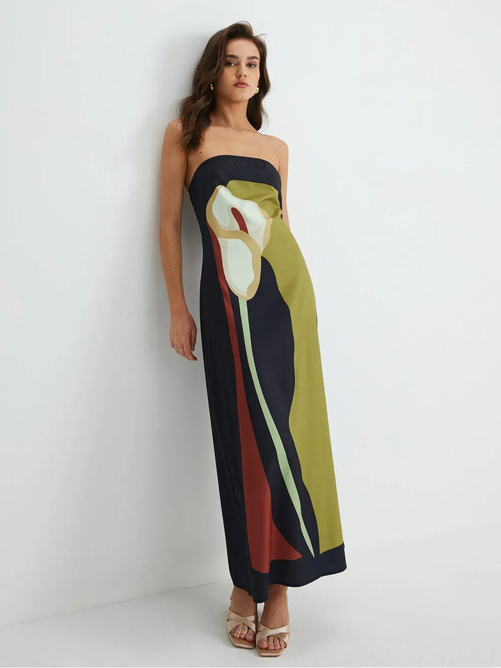Marisela - Breezy Strapless Vacation Maxi Dress