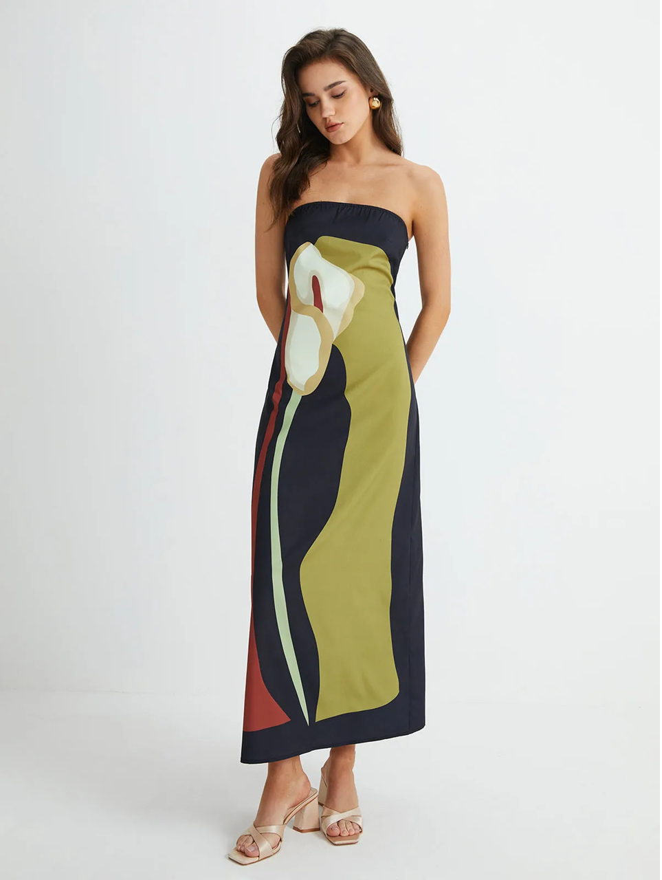 Marisela - Breezy Strapless Vacation Maxi Dress