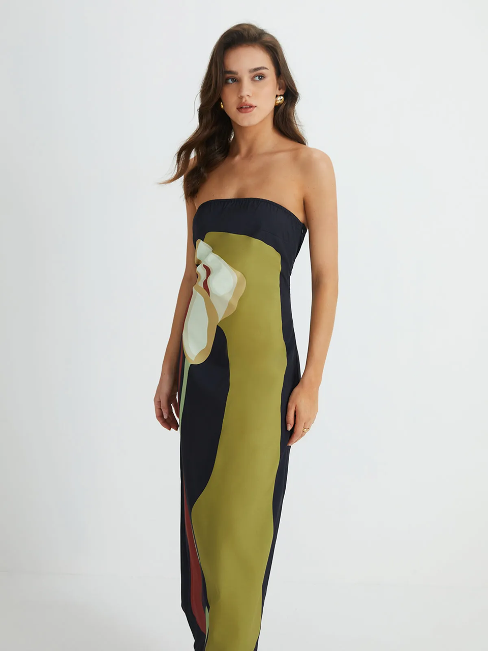 Marisela - Breezy Strapless Vacation Maxi Dress