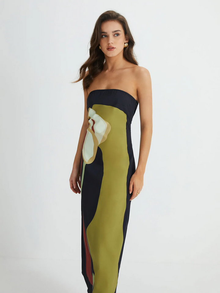 Marisela - Breezy Strapless Vacation Maxi Dress