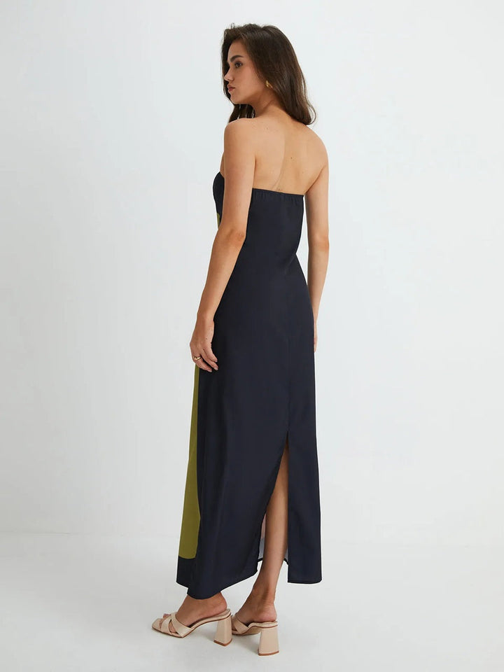 Marisela - Breezy Strapless Vacation Maxi Dress