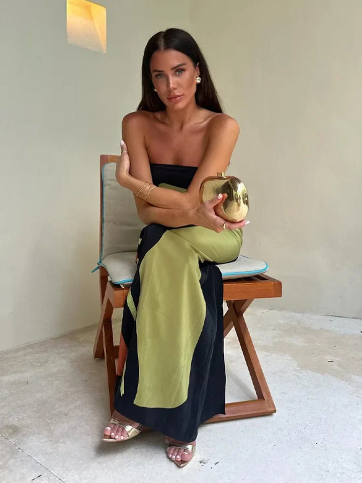 Marisela - Breezy Strapless Vacation Maxi Dress