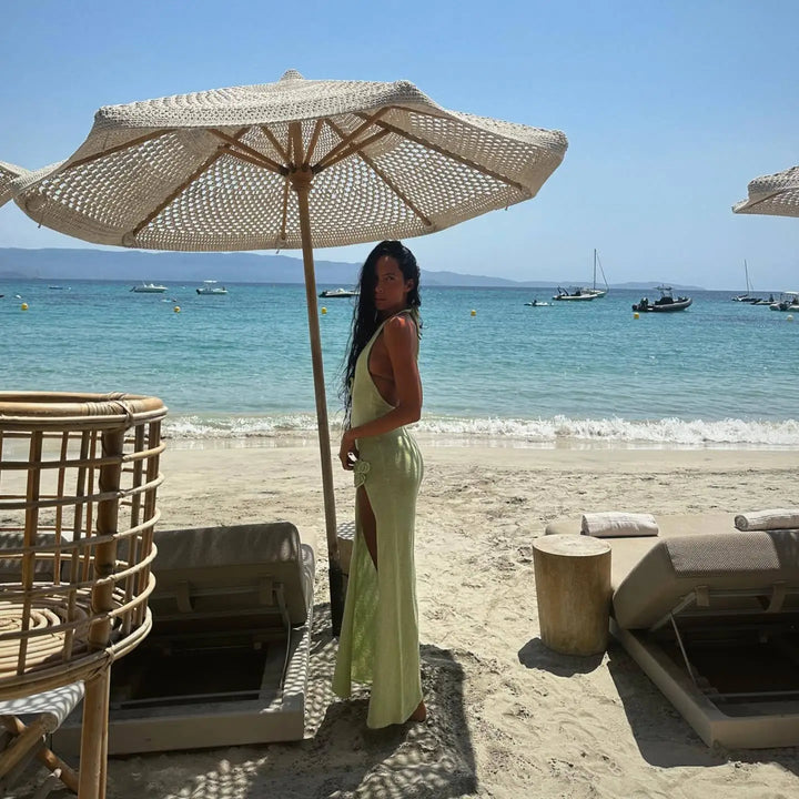 Elara - Radiant Open-Back Maxi Dress
