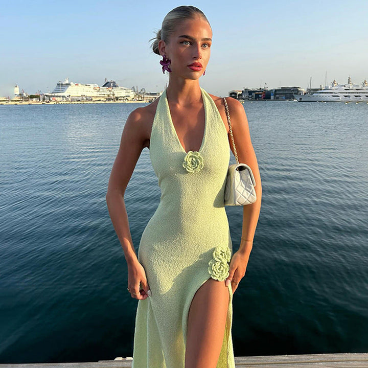 Elara - Radiant Open-Back Maxi Dress