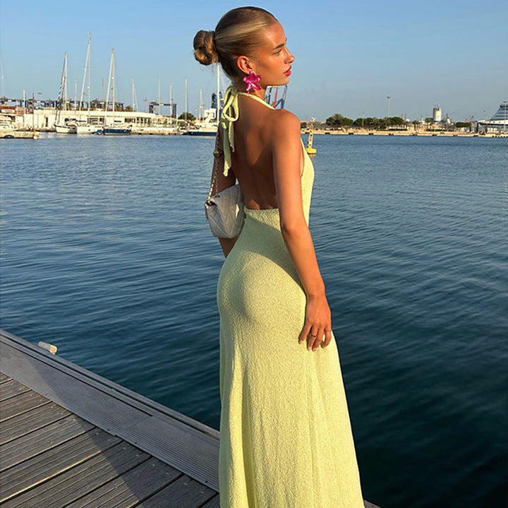 Elara - Radiant Open-Back Maxi Dress