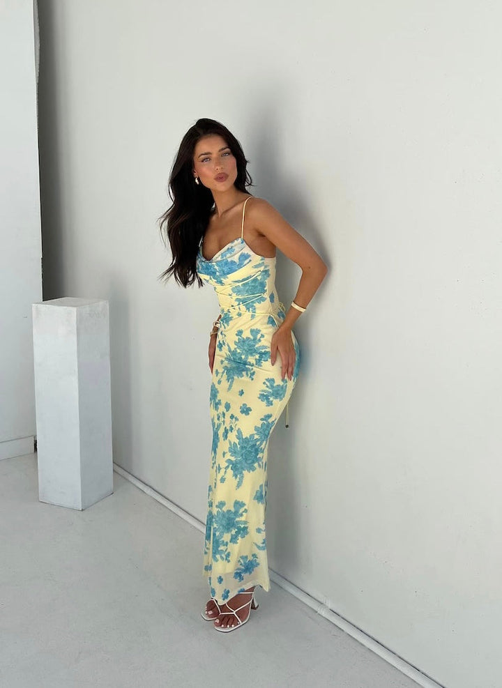 Sienna - Romantic Floral Sleeveless Maxi Dress
