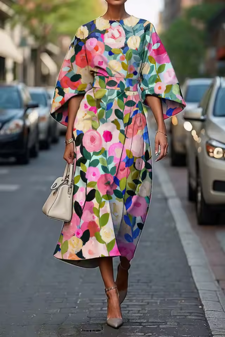 Michelle - Elegant Floral Dress