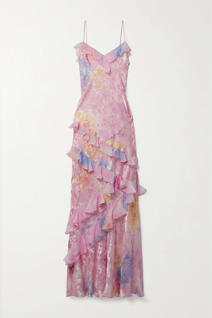 Belle - Graceful Cascading Ruffle Midi Dress