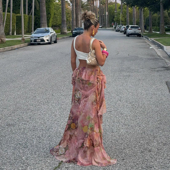 Bria - Whimsical Asymmetrical Ruffled Skirt