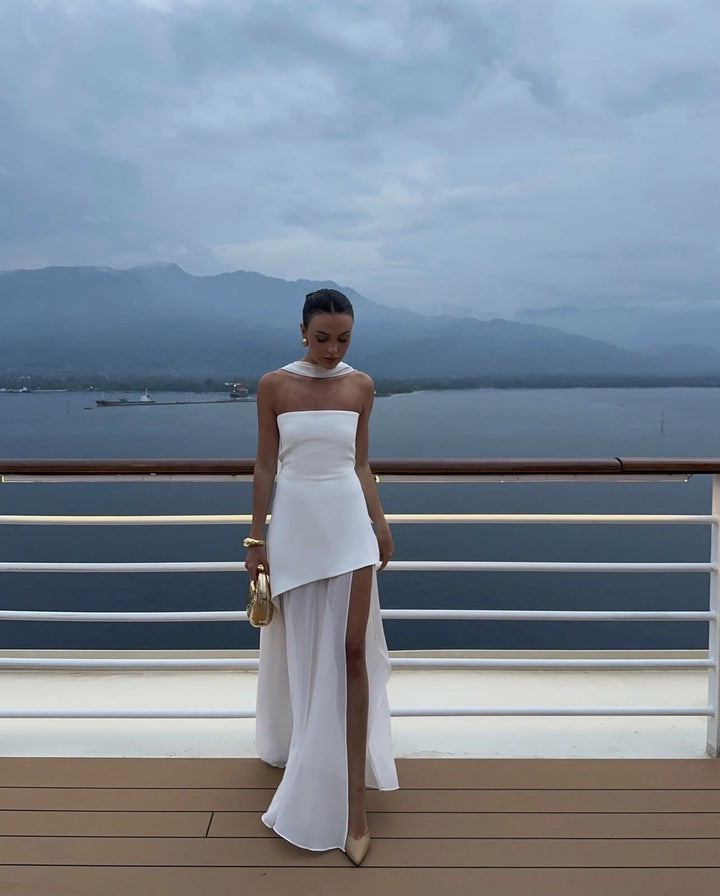Viela - Striking Asymmetrical Maxi Dress