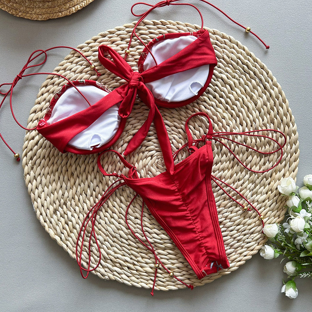 Selene - Sculpted Embroidered Swimsuit