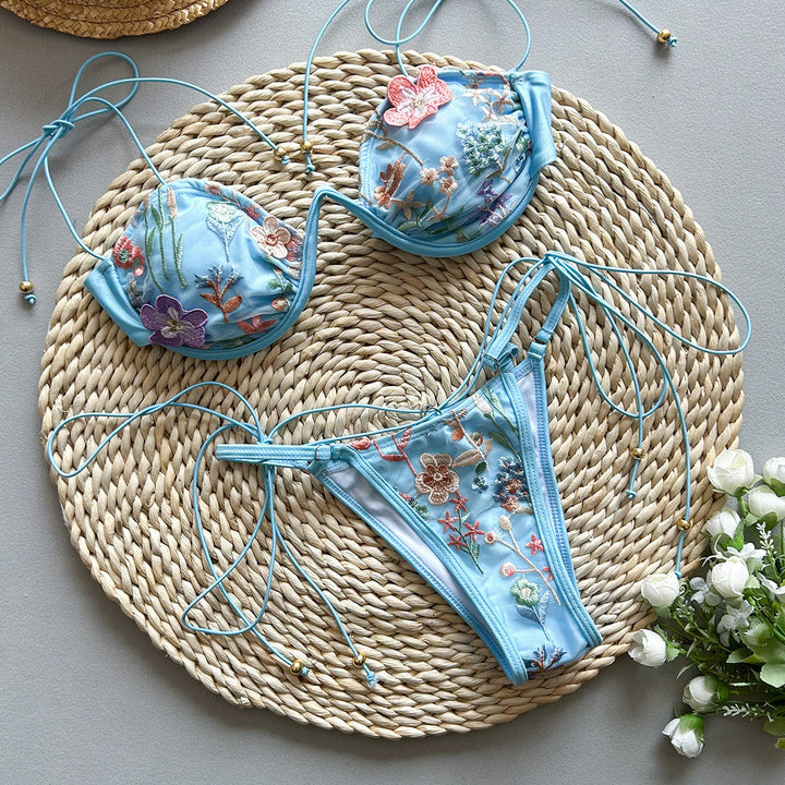 Selene - Sculpted Embroidered Swimsuit