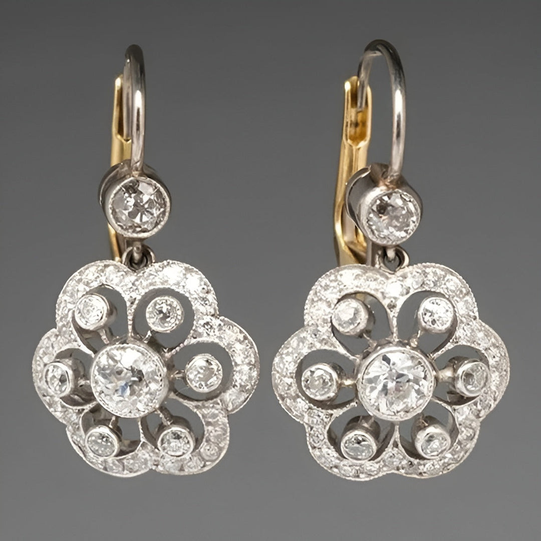 Luna - Vintage Mandala Crystal Earrings