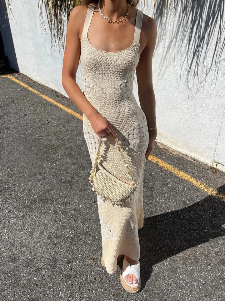 Aliana - Soft Ribbed Knit Maxi Dress
