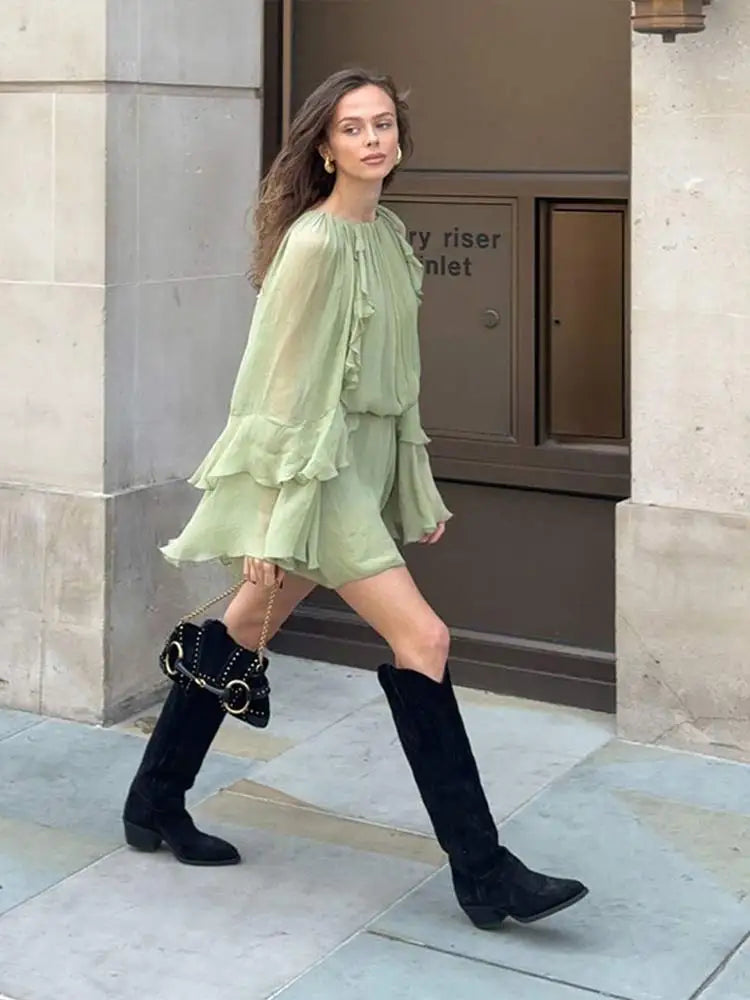 Kath - Serene Tiered Flowy Mini Dress