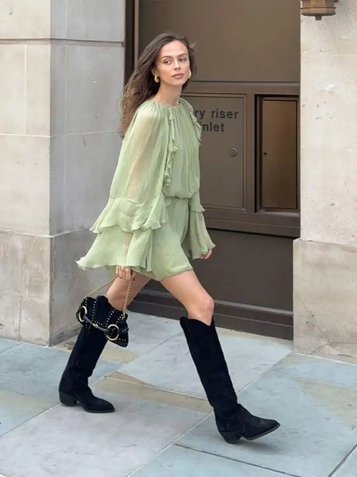 Kath - Serene Tiered Flowy Mini Dress