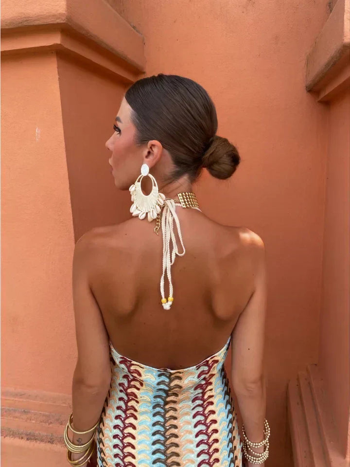 Roxanne | Seductive Open Back Halter Dress