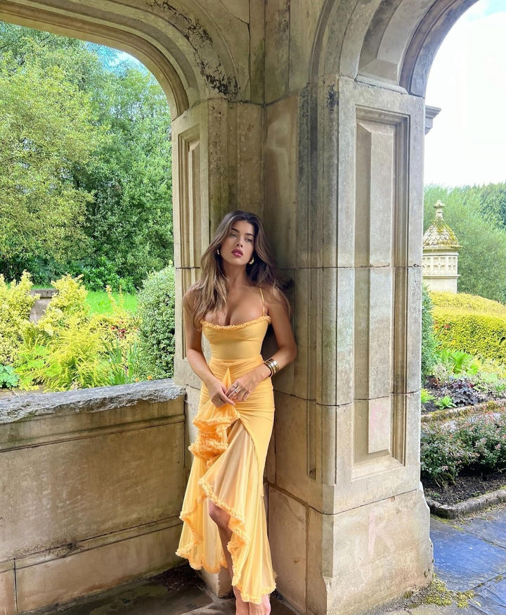 Alena - Alluring Ruffled Maxi Dress