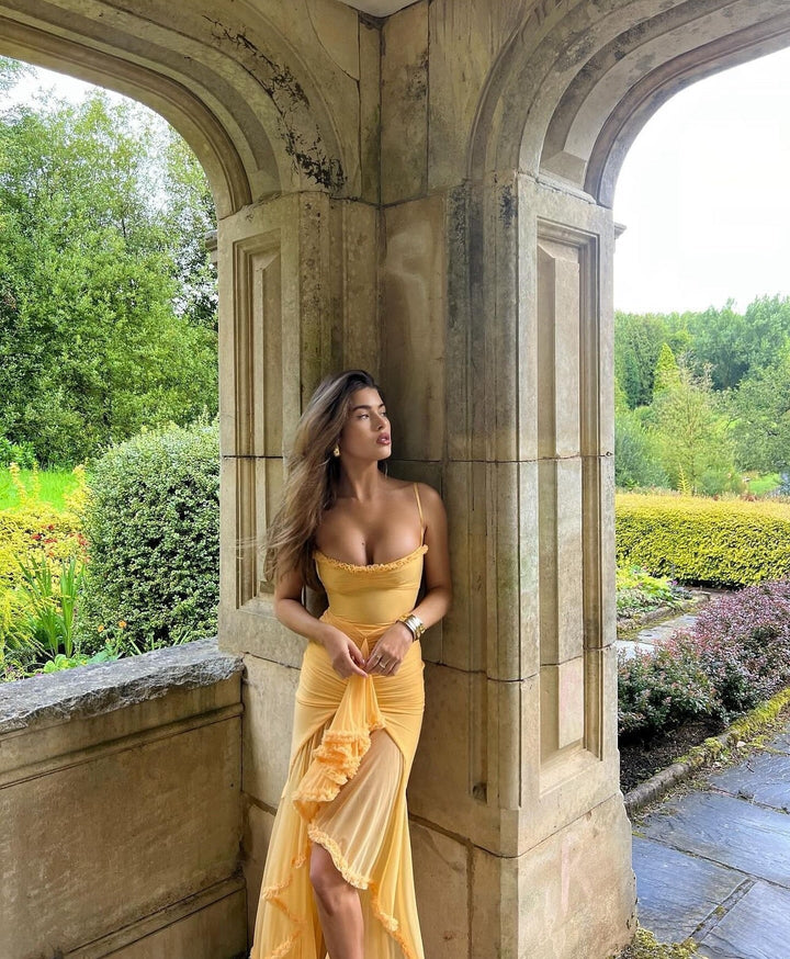 Alena - Alluring Ruffled Maxi Dress