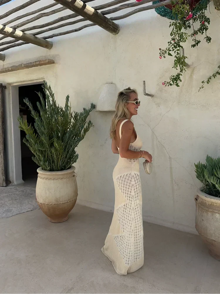 Aliana - Soft Ribbed Knit Maxi Dress