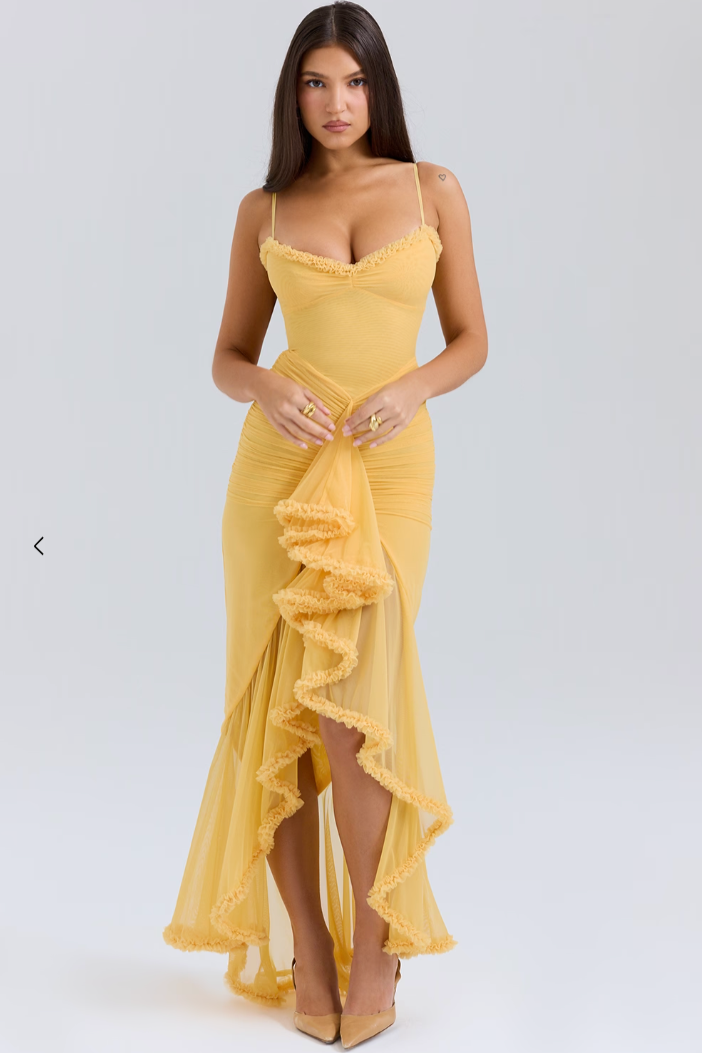 Alena - Alluring Ruffled Maxi Dress