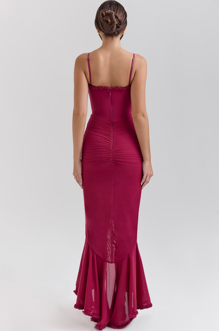 Alena - Alluring Ruffled Maxi Dress