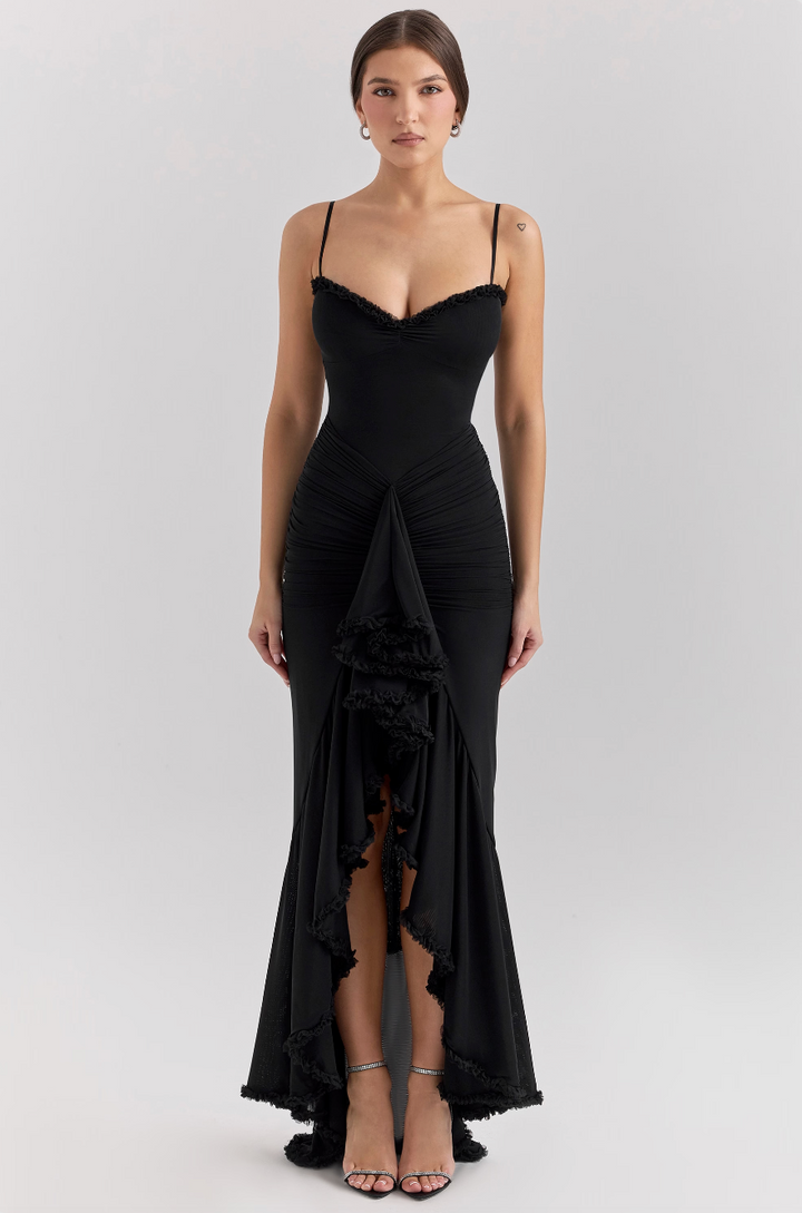 Alena - Alluring Ruffled Maxi Dress