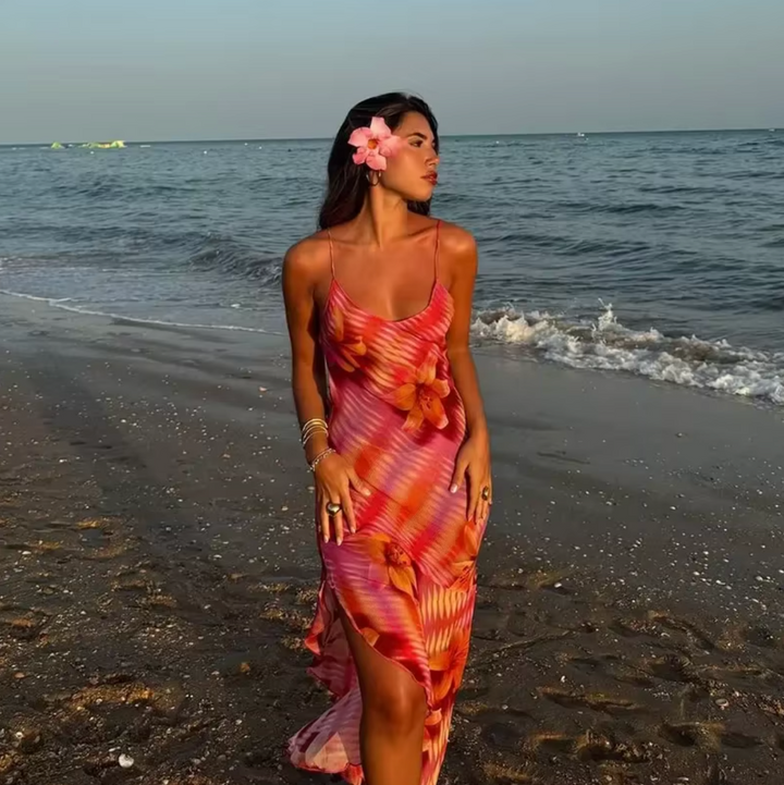 Bea - Breezy Tropical Floral Maxi Dress