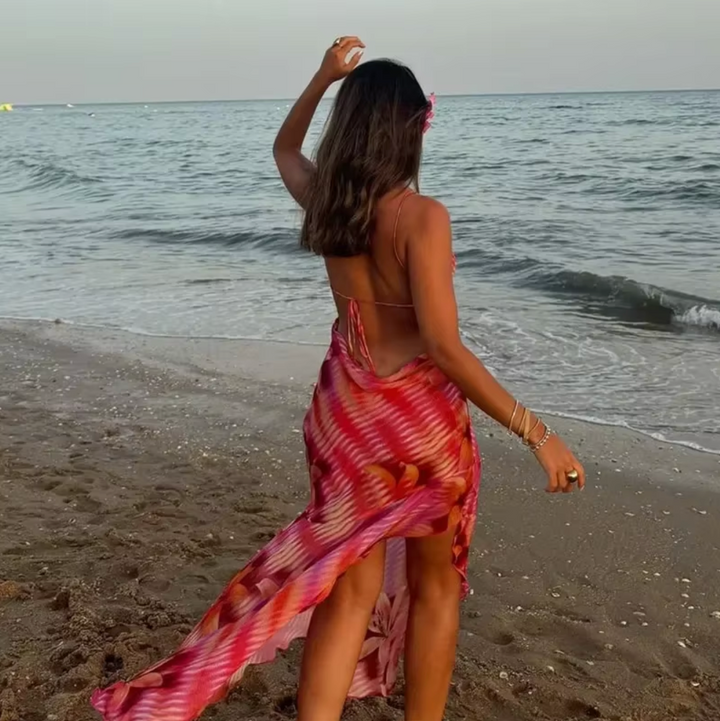 Bea - Breezy Tropical Floral Maxi Dress