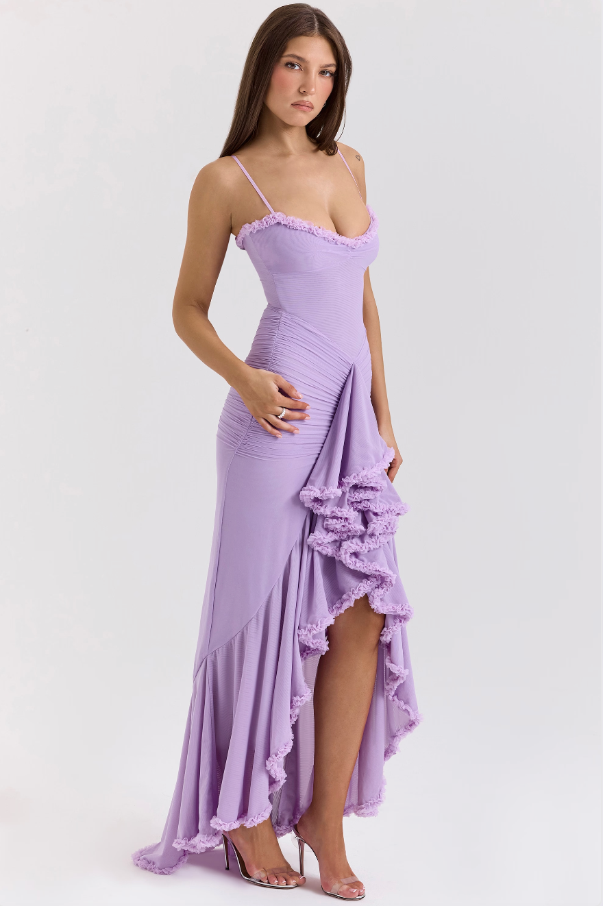 Alena - Alluring Ruffled Maxi Dress