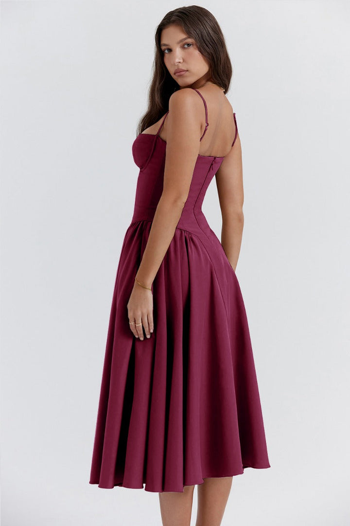 Ellie Sleeveless Corset Midi Dress