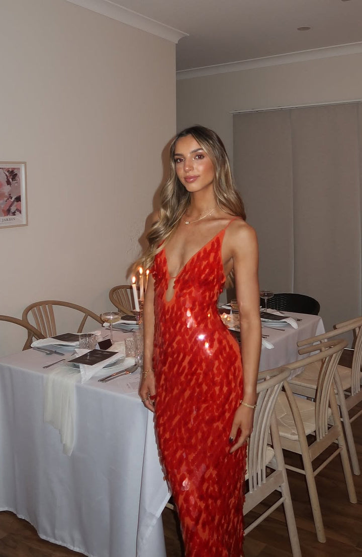 Isla - Backless Sequin Dress