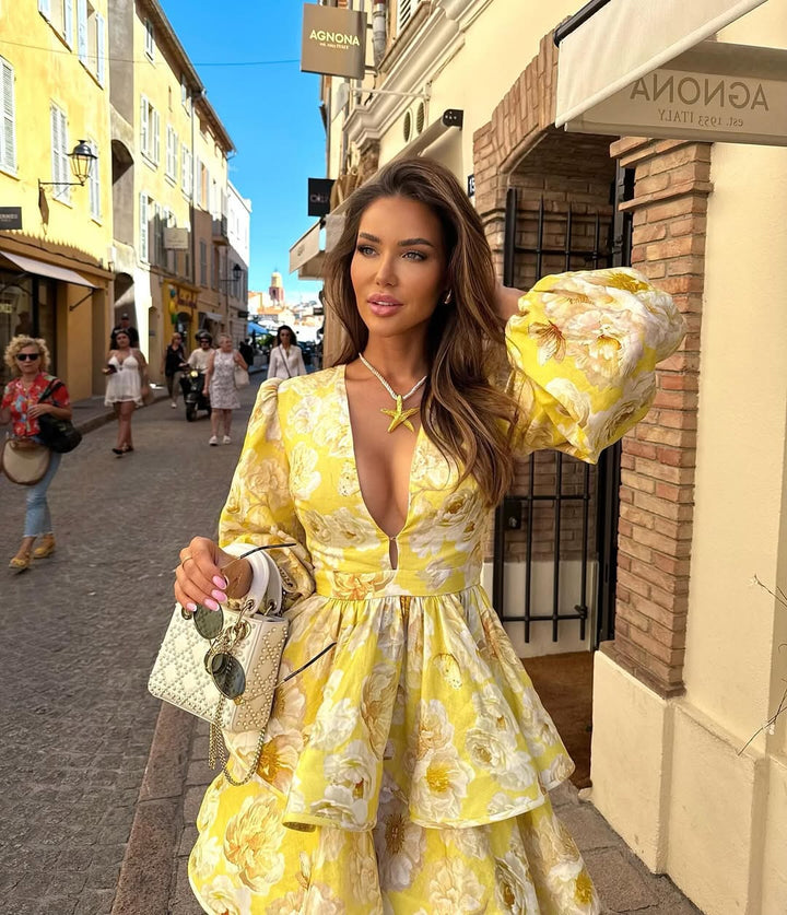 Ivy - Floral Ruffle Mini Dress