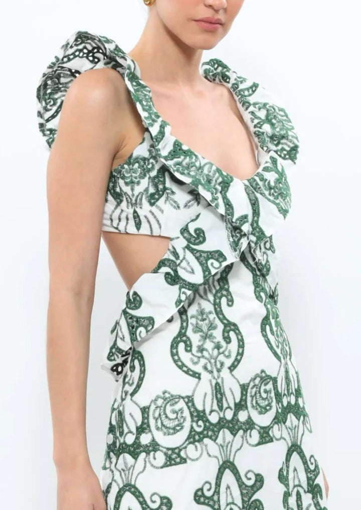 Cassie - Romantic Ruffled Maxi Dress