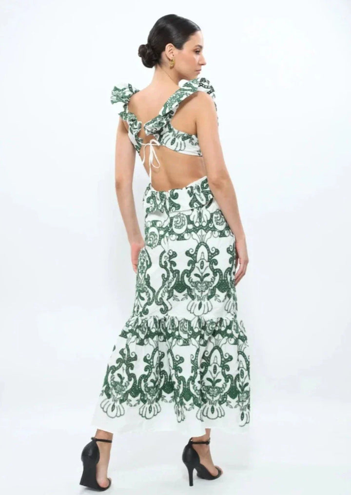 Cassie - Romantic Ruffled Maxi Dress