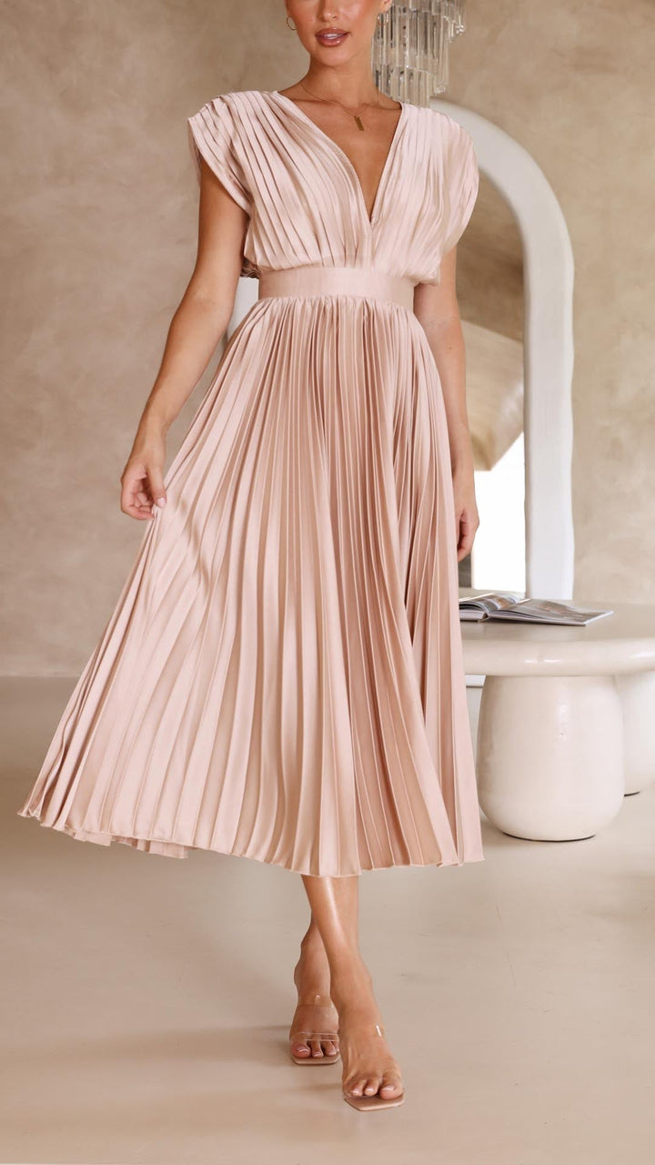 Marianne Elegant Pleated Dress