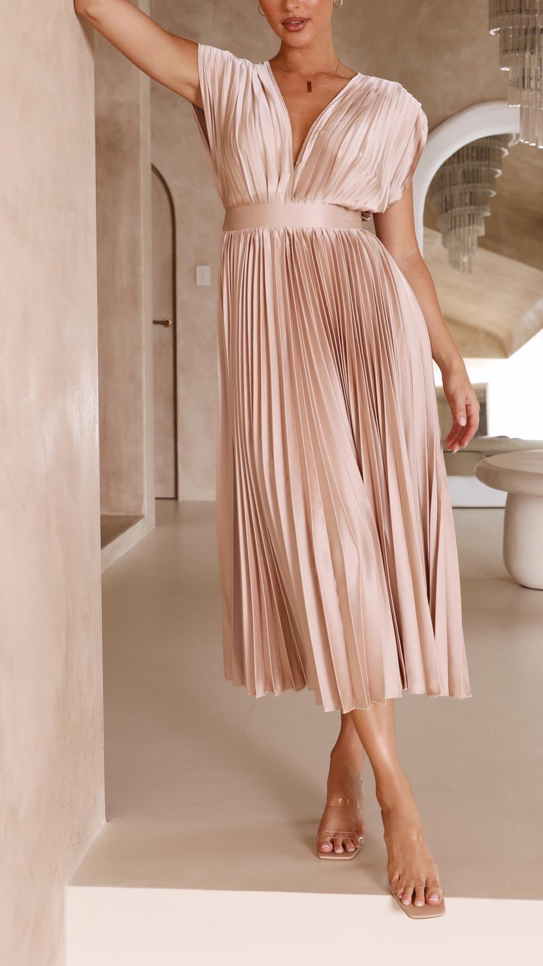 Marianne Elegant Pleated Dress