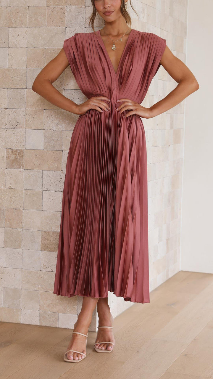 Marianne Elegant Pleated Dress