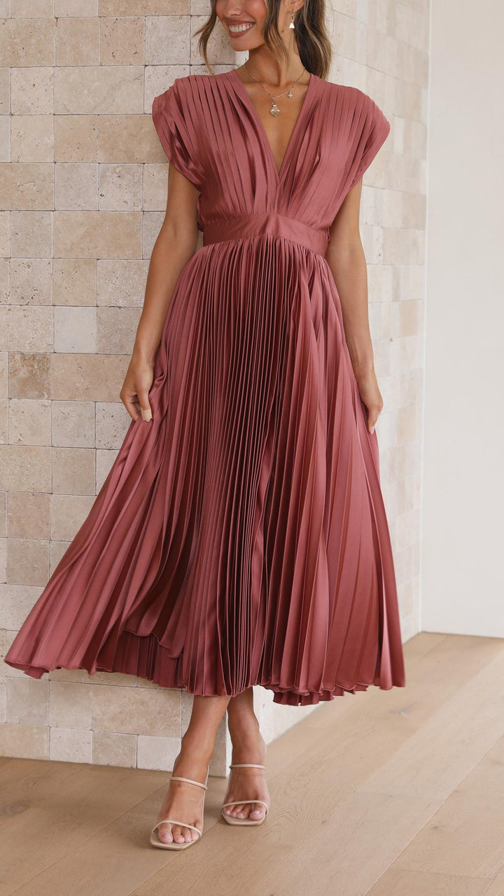 Marianne Elegant Pleated Dress