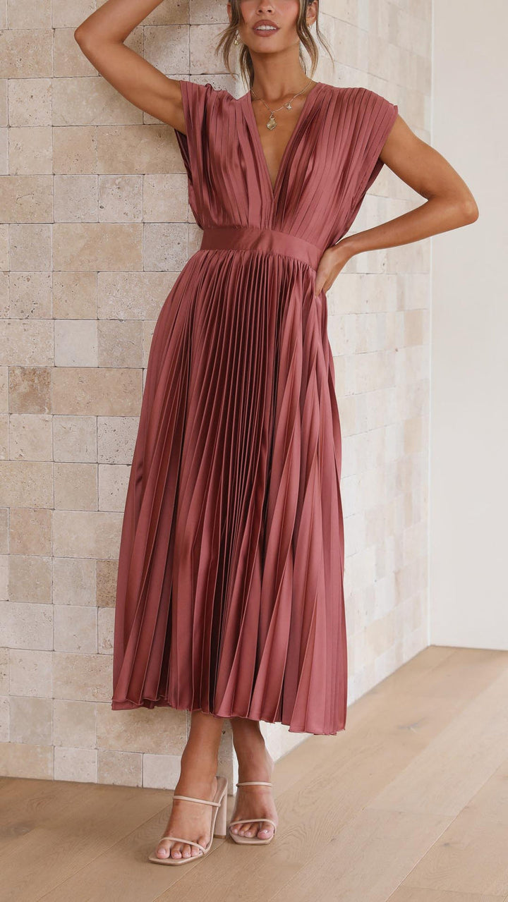 Iria | Elegant Pleated Dress