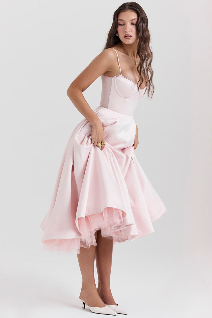 Selene Midi Dress - Blush