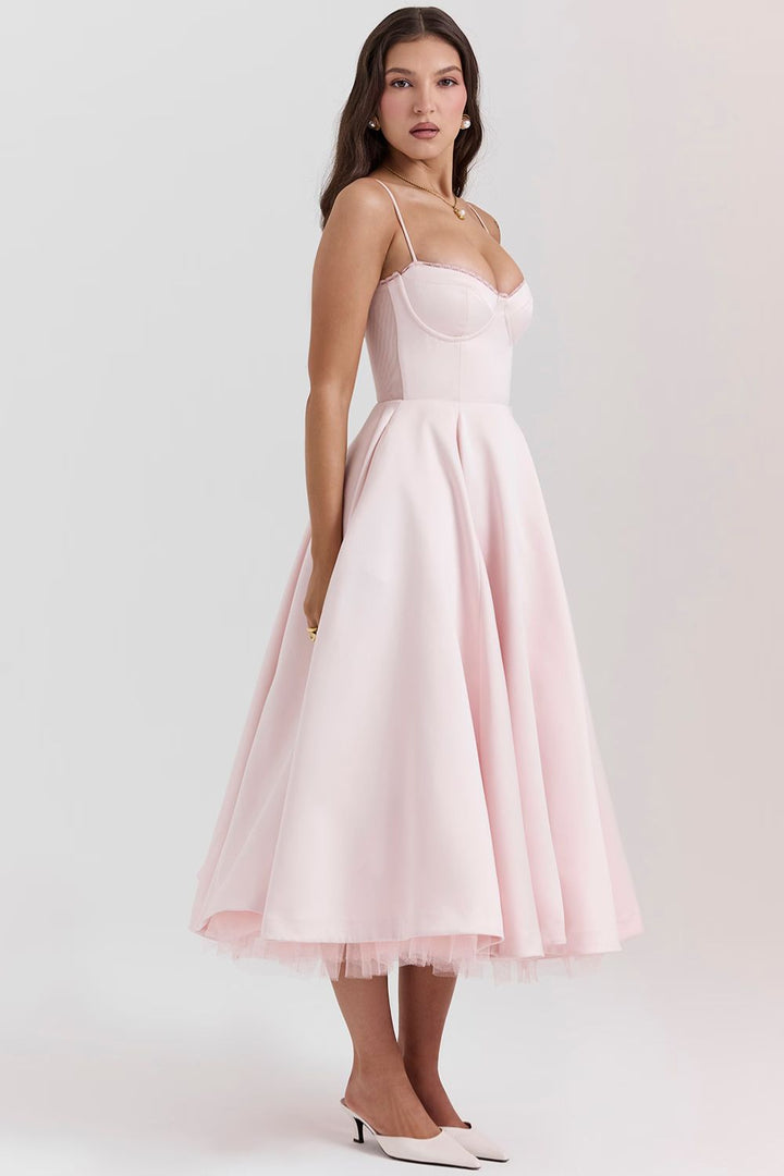 Selene Midi Dress - Blush