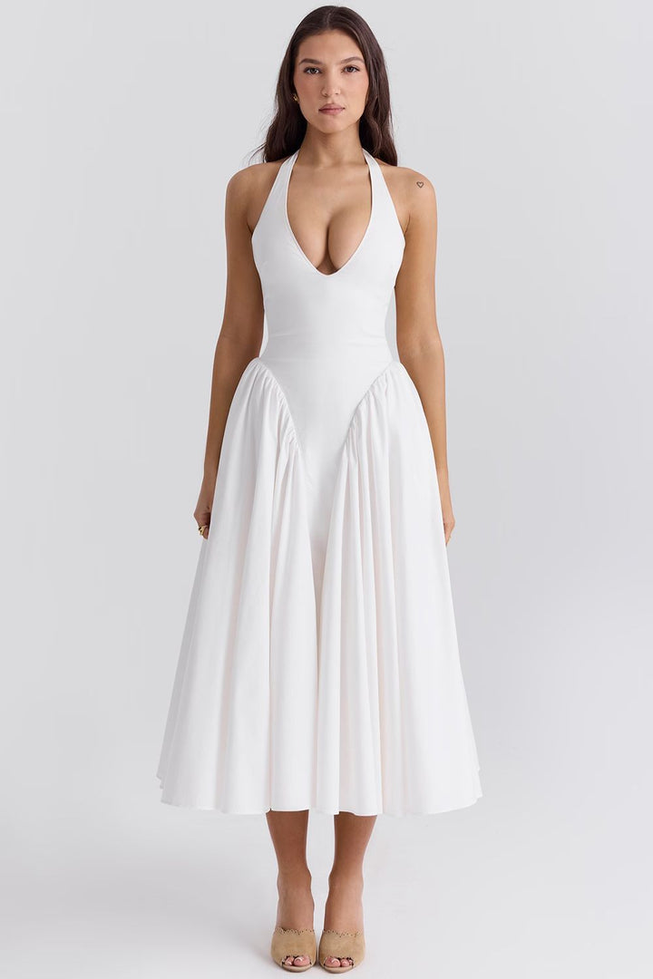 Mira Midi Dress - White